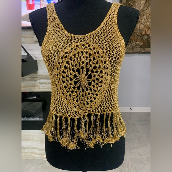 Ebonie n ivory Metallic Knit‎ Festival Top (290) - Picture 3 of 9